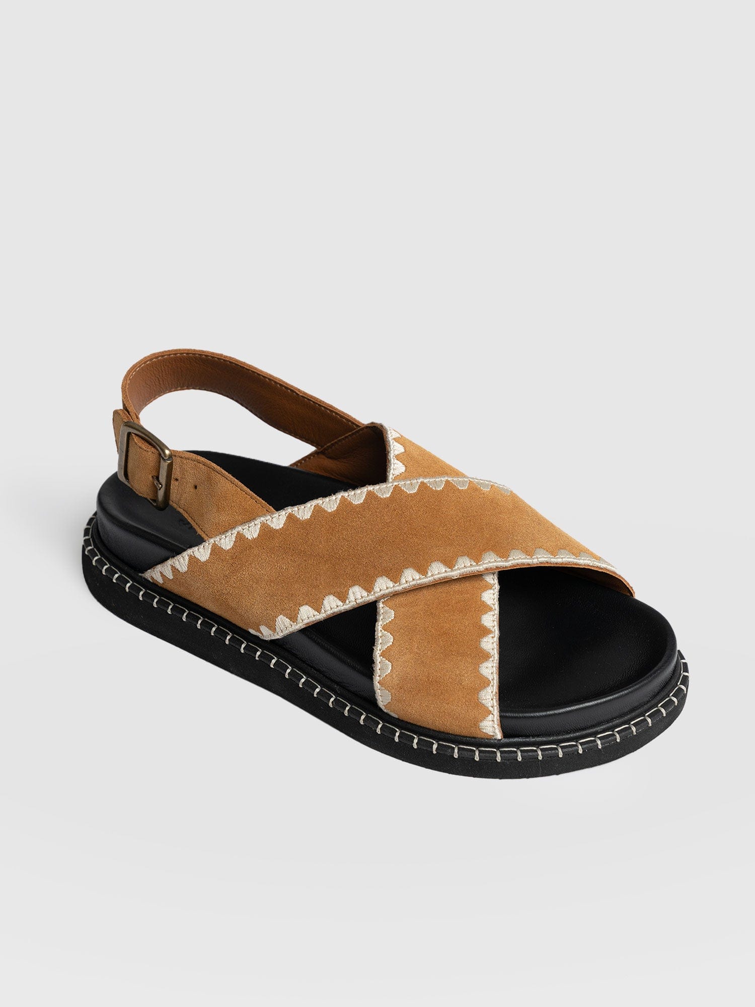 Bonnie Cross Over Sandals - Tan